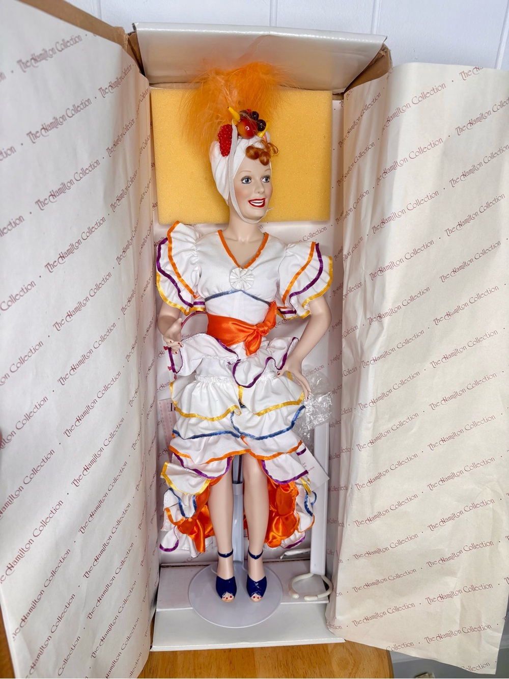 I Love Lucy The Hamilton Collection Porcelain Lucy Doll Carmen Miranda 1996 18”